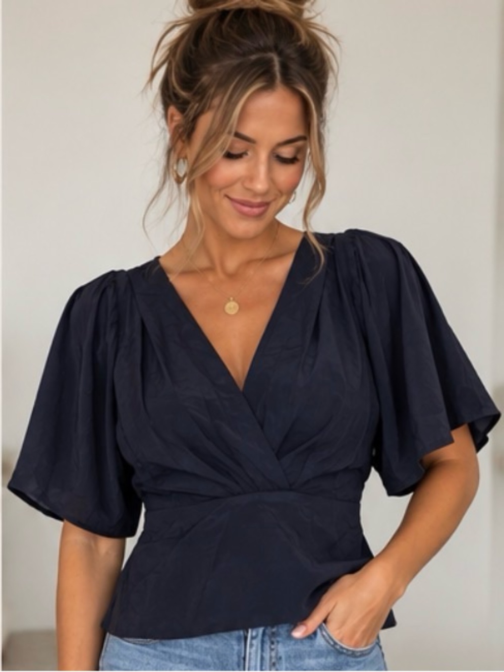 Maeve V-Neck 100% Silk Top